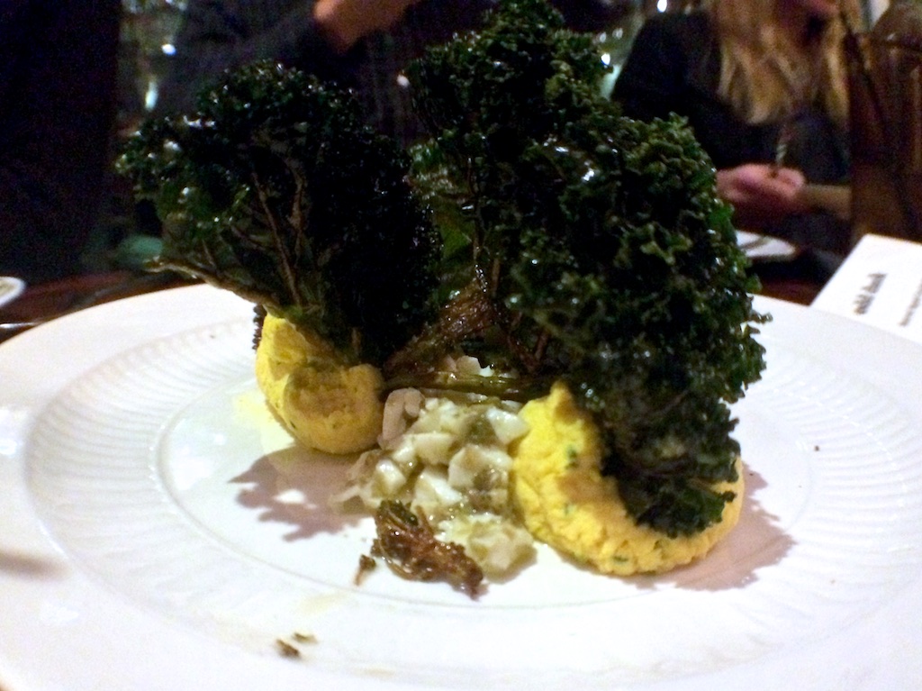 Odd Duckdeviled eggs and fried brassicas