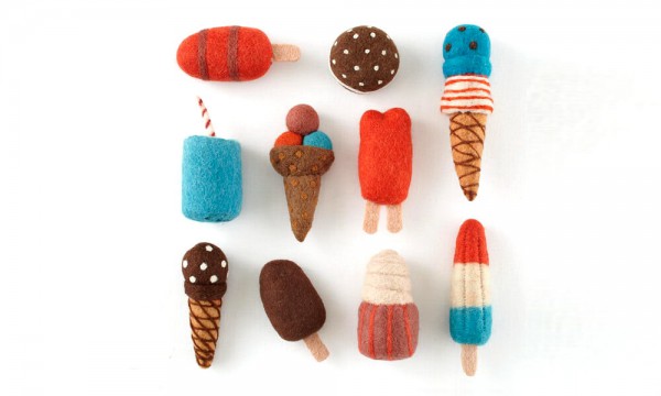 Felt Ice Cream Cones / Felt Ice Cream / Felt Play Food / Ice Cream